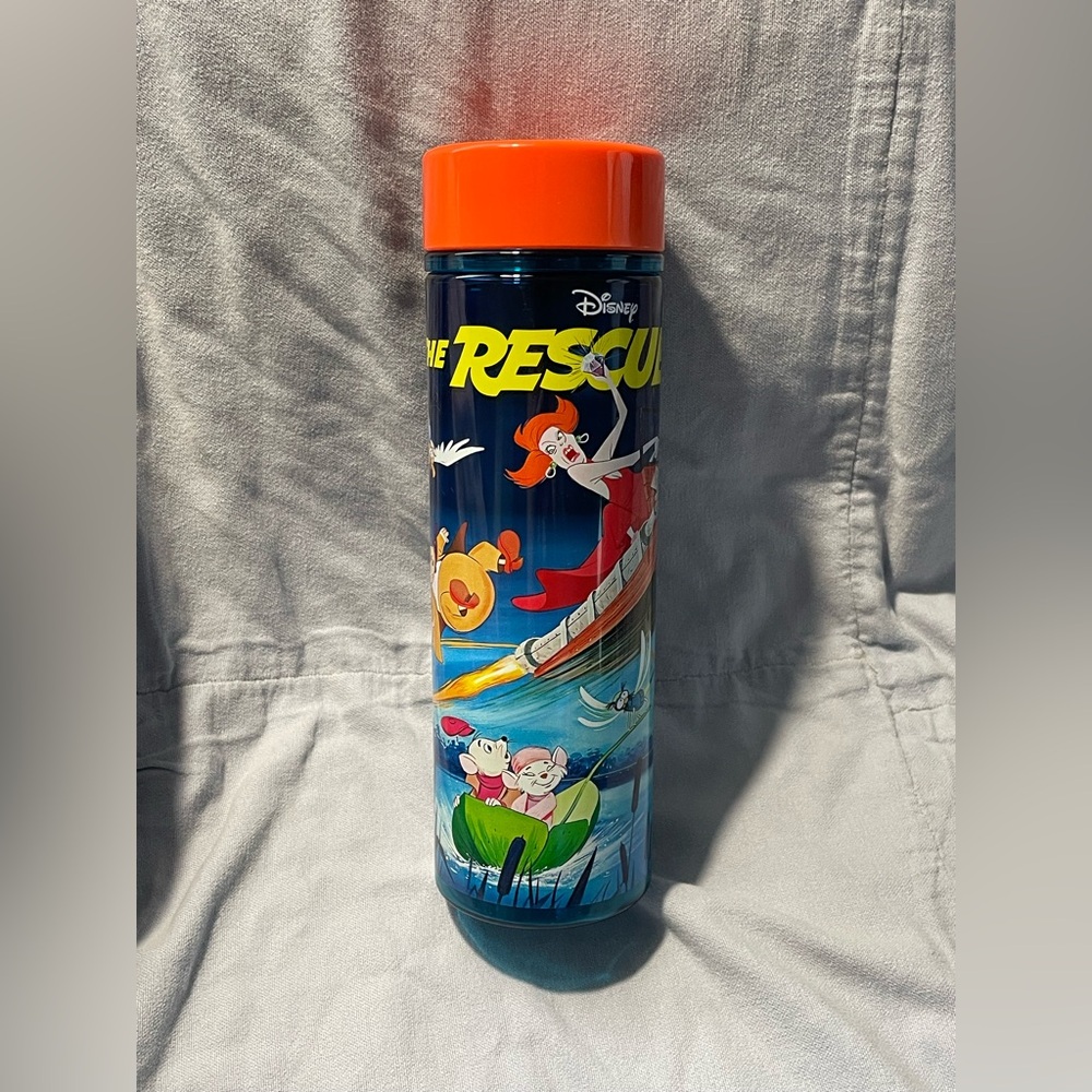 NEW Disney Parks The Rescuers Plastic 19.5oz Water Bottle w/ Twist Off Lid